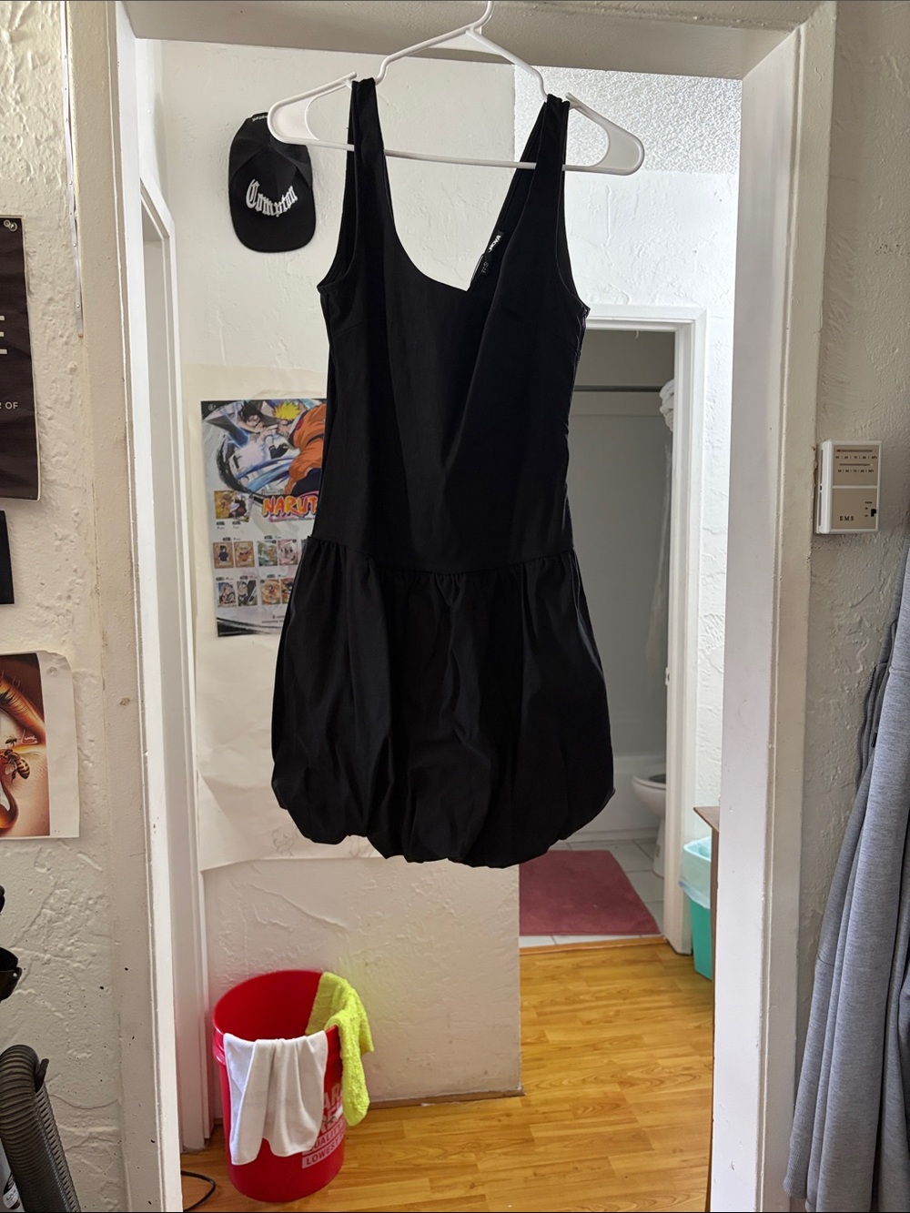 Black women’s One-Piece Bubble Dress - Classic Black